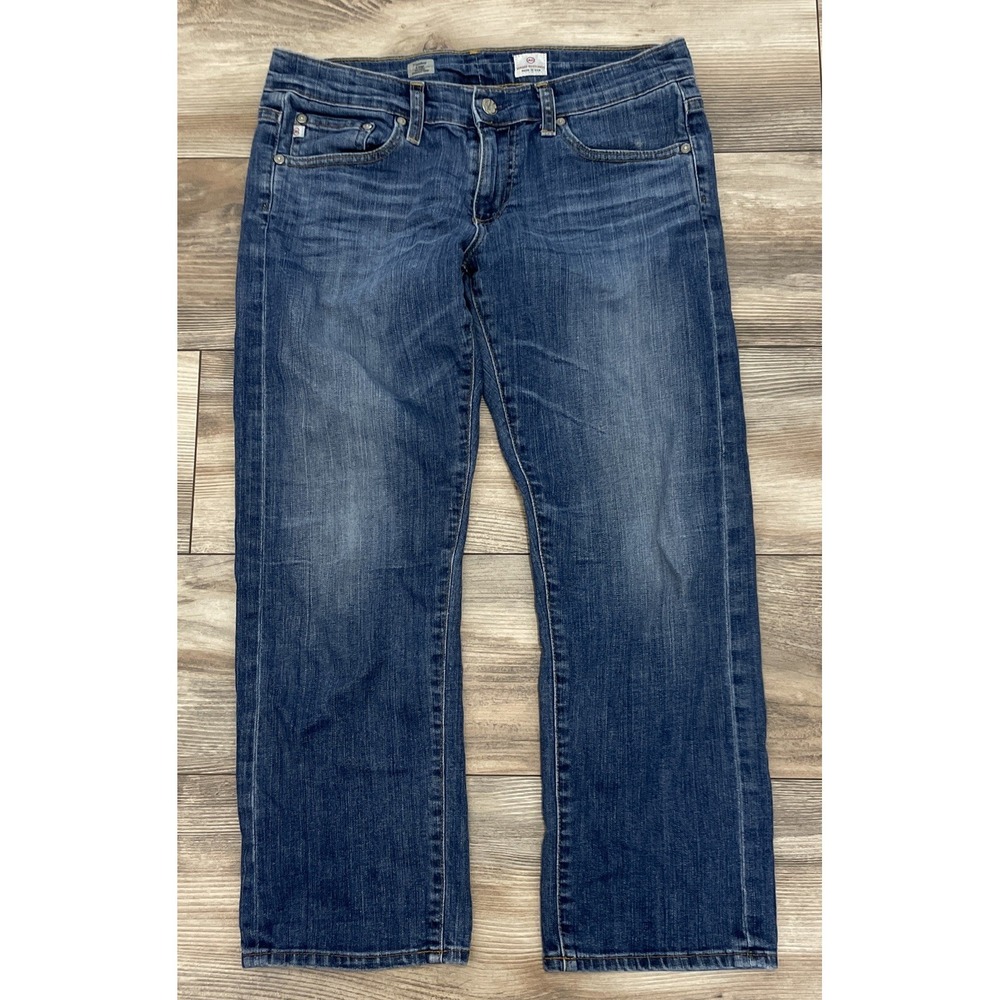 AG Adriano Goldschmied The Tomboy Crop Jeans Low Rise 28R Relaxed Straight Y2K